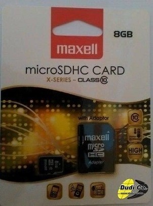 Maxell micro sdhc 8gb x-series+adapter, class 10
